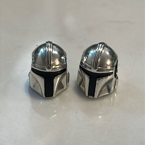 Pandora Jewelry - @belovedczarina 2 new Mandalorian helmet charms Authentic Disney x Pandora